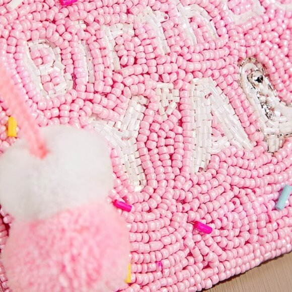 NWT Western Birthday Y'all Beaded Credit Card Coin Purse - Picture 5 of 6